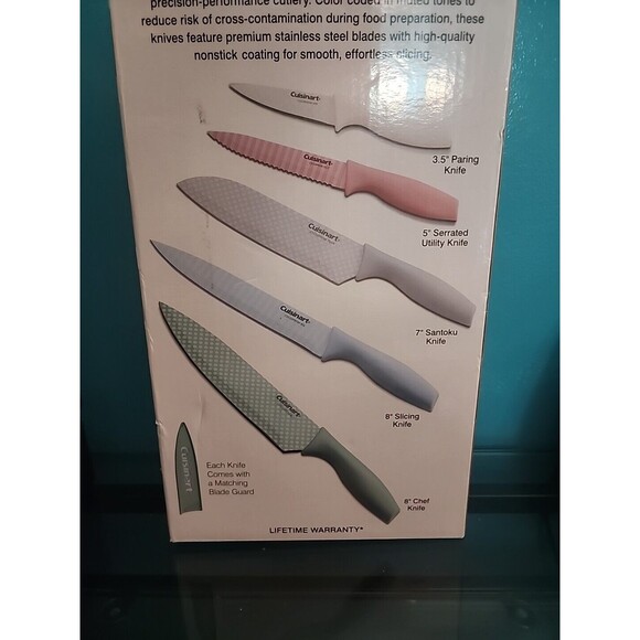 Cuisinart Advantage 10 Piece Knife Set & Blade Guard Stainless Ceramic Farmhouse - Picture 3 of 6